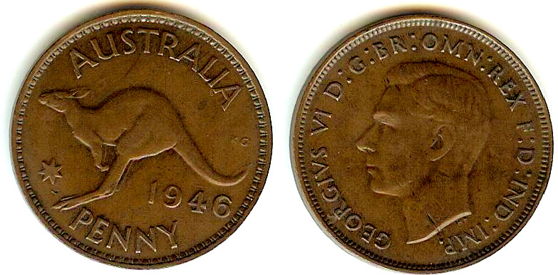 Australian Penny 1946 aEF